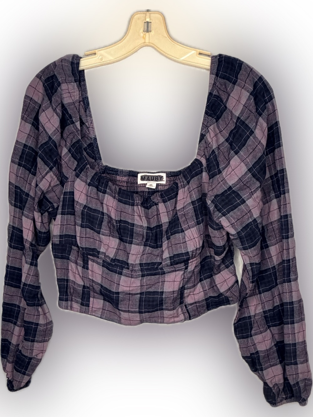 Mauby Plaid Top nwot